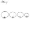 Alisouy 1st G23 Titanium Captive Hoop BCR Ögonbryn Tragus Stängning Bar Läppar Näsringar Öronsegment Piercing Kroppssmycken