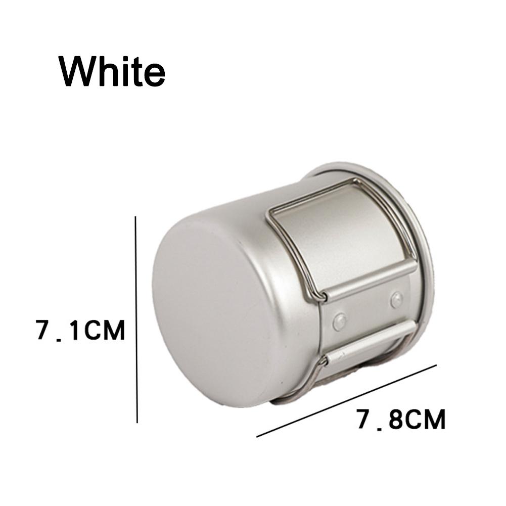 300ml kempingový hrnek lehký titanový hrnek se skládací rukojetí hrnky na čaj a vodu venkovní přenosné kempování, turistika, vaření, nádobí