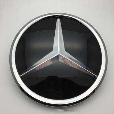 Voor Mercedes Benz W176 W246 W205 W212 W207 W217 W251 W166 zilverkleurig en zwart embleem met verlichte ster op de grille.