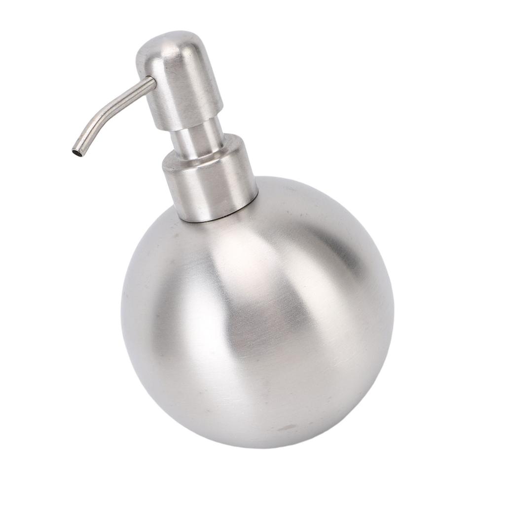 500ml Kugelförmiger Seifenspender Nachfüllbare Edelstahl-Lotionsflasche für Badezimmer-Toilettenartikel