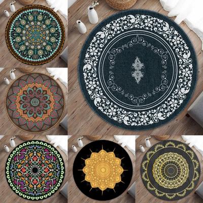 Boho Chic Marokańska Płytka Okrągły Dywanik Mata Dywan Euroamerykański Geometryczny Mandala Kolorowa Dekoracja Domu Salon Pokój do Jogi