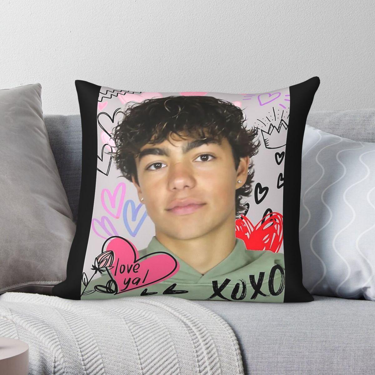 Exquisite Ornaments Unisex Malachi Barton Aesthetic Heartthrob Pillowcase Polyester Linen Velvet Creative Zip Decor Room Cushion Cover