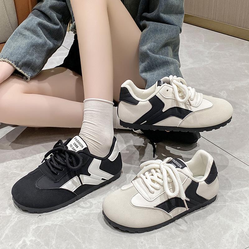 Black women's shoes spring and autumn versatile student white shoes casual sports board shoes