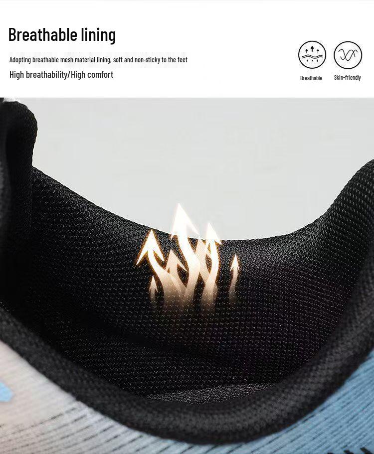 Men's Ultra-Light Breathable Running Shoes - Ice Silk Mesh, Shock Absorbing EVA, Lace-Up Summer Sports Sneakers