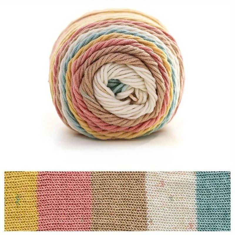 6pcs Gradient Chunky Yarn for Cushions Acrylic Yarn Bundle (600g) - Extra Thick Multicolor Ombre Crochet Yarn for Pillow Covers DIY Knitting Projects