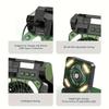 Folding Design Camping Fan with LED Light 90° Folding Portable Tent Fan  Fishing Trip