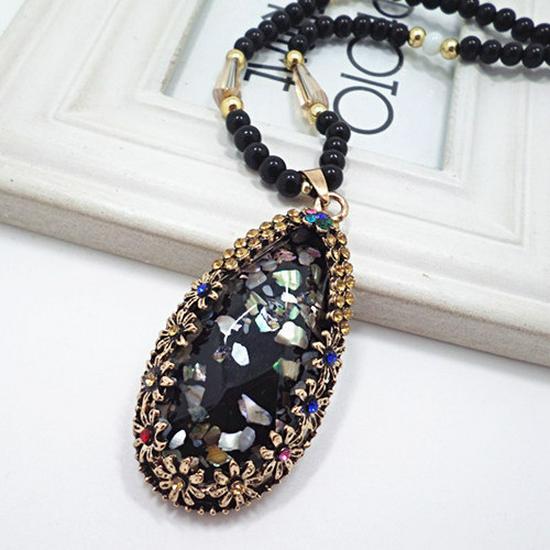 X477 Retro Königin Muschel Halskette: Vielseitige Koreanische Pullover-Ketten Schmuckstücke