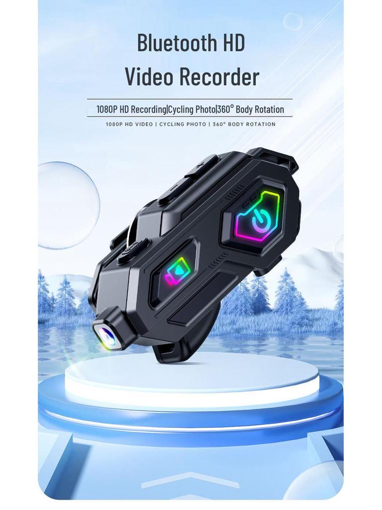 Multifunctional Bluetooth Motorcycle Helmet Headset with 600m Intercom, HD Video Recording, Photography, and Long Battery Life.