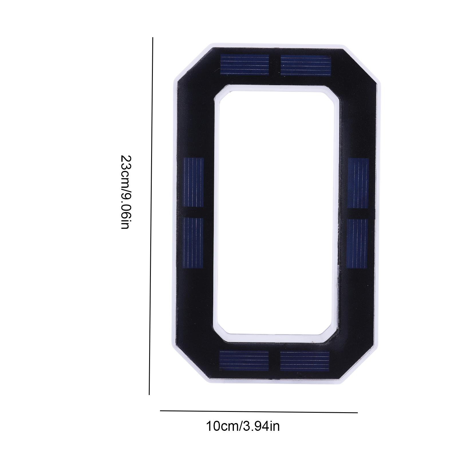 12CM Solar LED House Number Sign Auto Light Sensor Waterproof Outdoor Illuminated Address Number Plate Lamp for Yard Garden Home