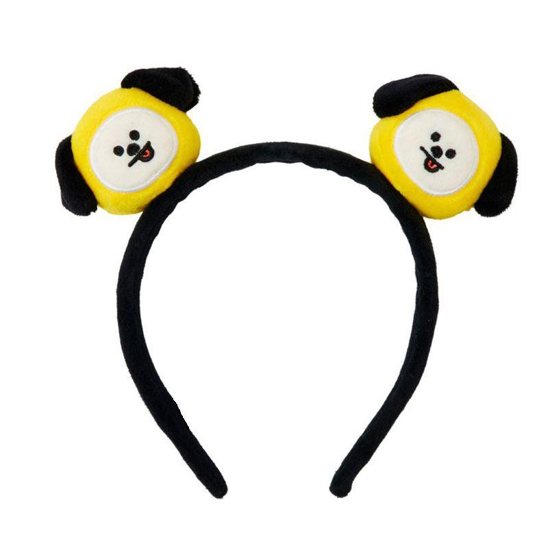 Bt21 Line Friends 3D Plüsch Stirnband für Frauen Weich und Bequem Chimmy Ohren Haarreif Band