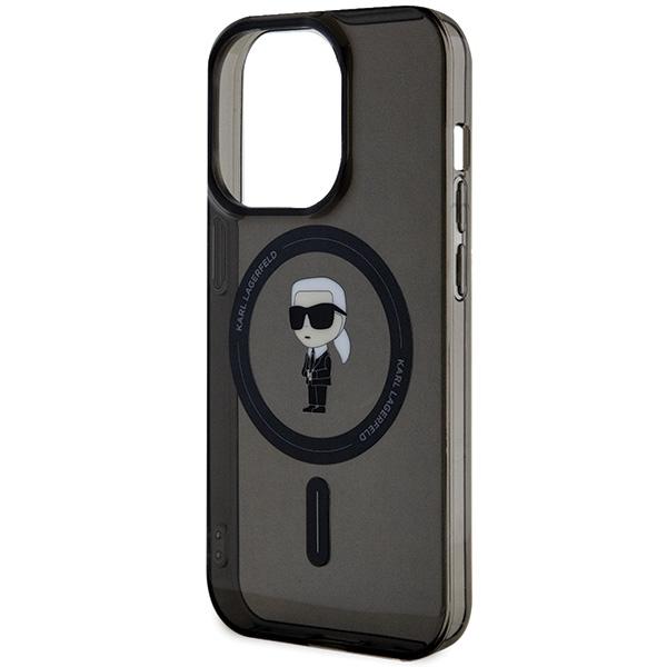 Karl Lagerfeld Klhmp15Lhfcknok Iphone 15 Pro 6.1 Czarny/Black Hardcase Iml Ikonik Magsafe
