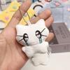 Cute Headphones Kitten Couple Keychain Mini Crying Cat Doll Plush Keyring Cartoon Dog Bee Bag Pendant Charms Backpack Decoration