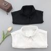 New Floral Embroidered Fake Collar for Sweater Autumn Versatile Neckwear Decoration Half Shirt Detachable Fake Collar