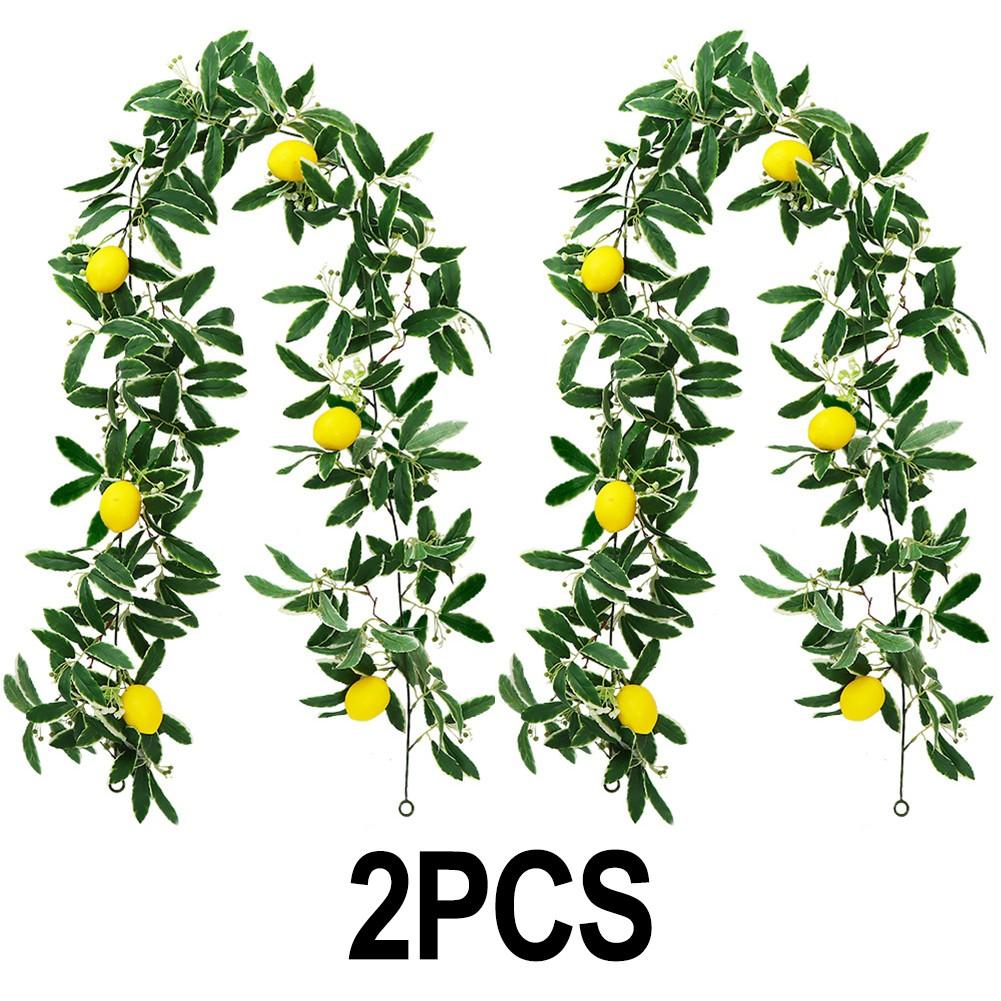 Simulation Lemon Rattan Encrypted Greenery Wall Hanging Vine Table Decoration
