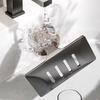 Wall-Mounted No-Punch Suction Cup Soap Dish for Bathroom