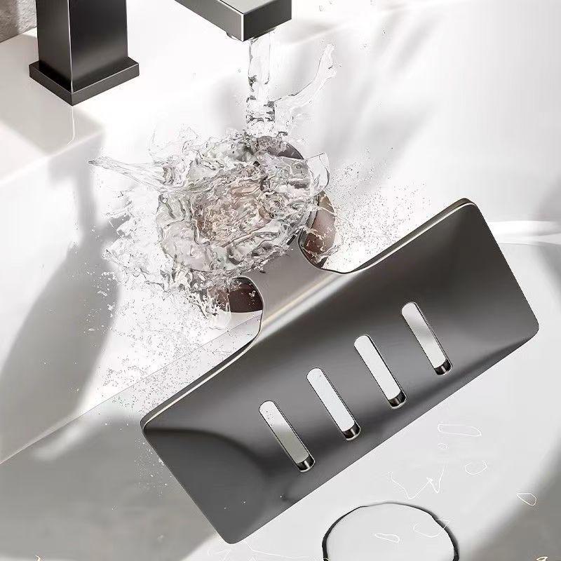 Wall-Mounted No-Punch Suction Cup Soap Dish for Bathroom
