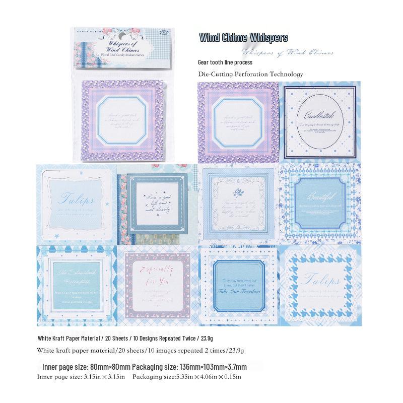 Retro Flower & Leaf Die-cut Stickers - Sugar Poem Series for DIY & Journal Decoration