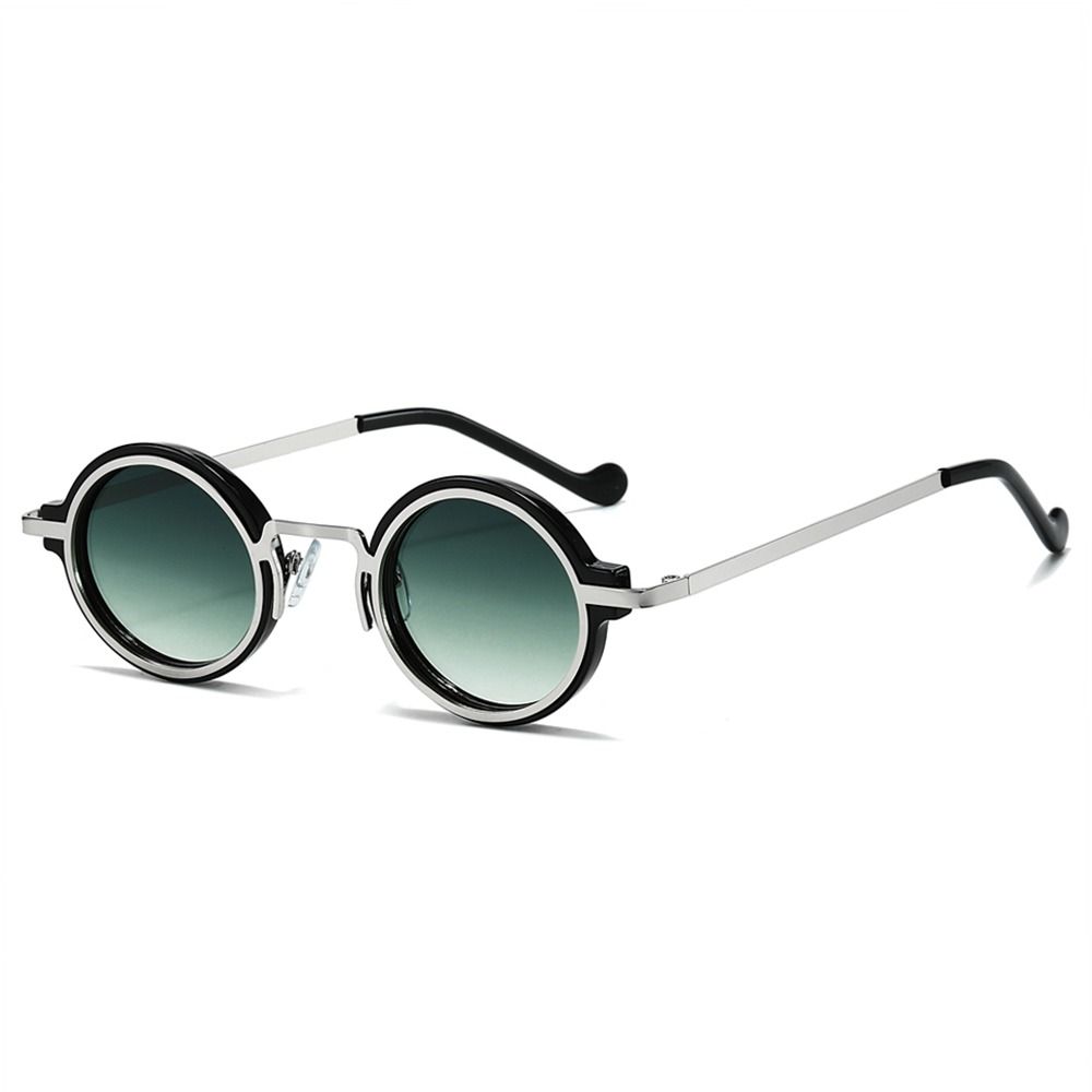 Metal Frame Small Round Sunglasses Trendy UV400 Protection Y2K Eyewear Punk Shades for Women