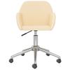 Dining Room Chairs 2 Pcs Swivel Cream Fabric