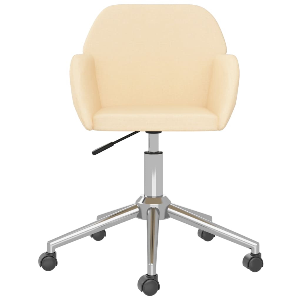 Dining Room Chairs 2 Pcs Swivel Cream Fabric