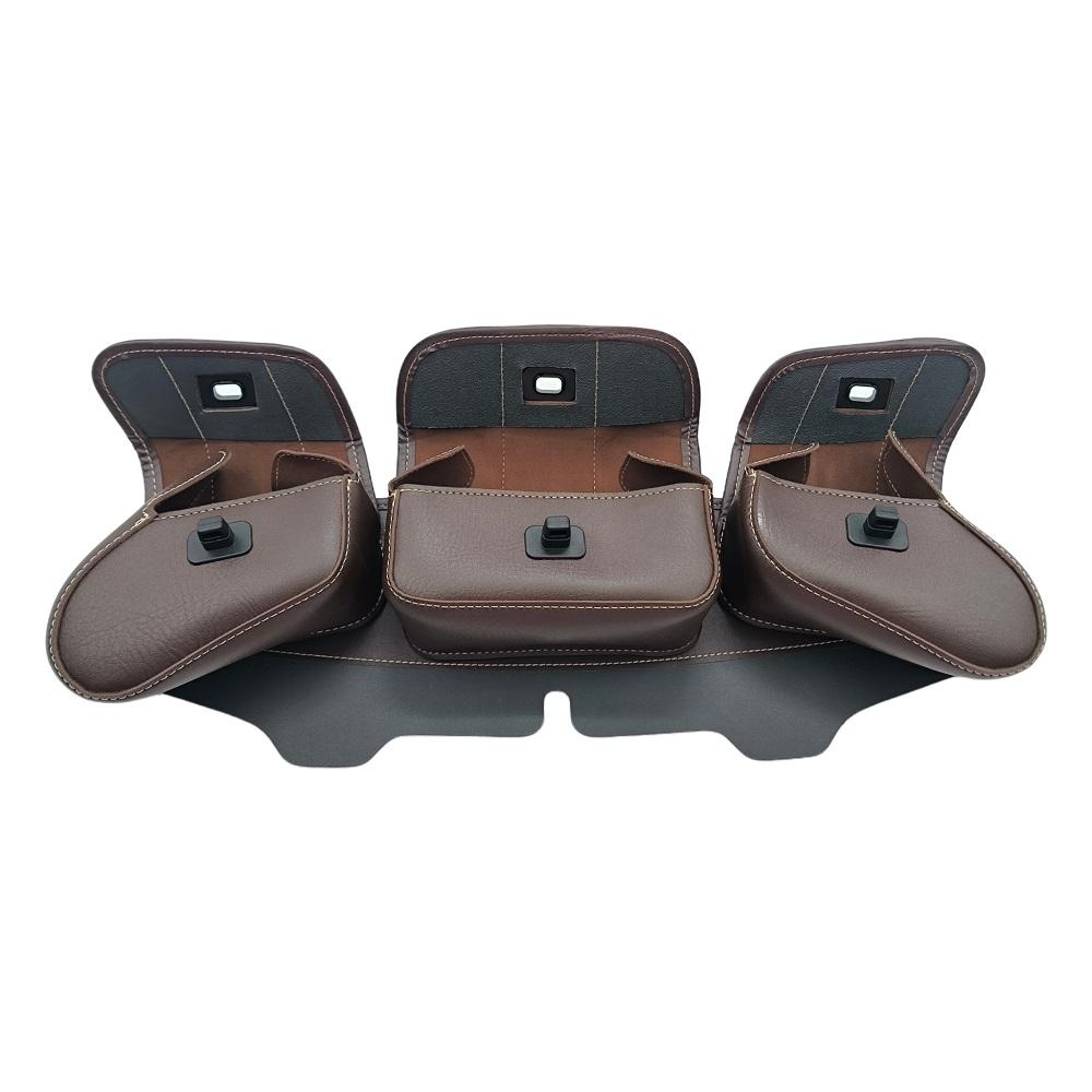 

Мотоциклетная сумка-чехол для лобового стекла Batwing с 3 карманами для Harley Electra Street Glide Touring 1996-2013 гг. коричневый