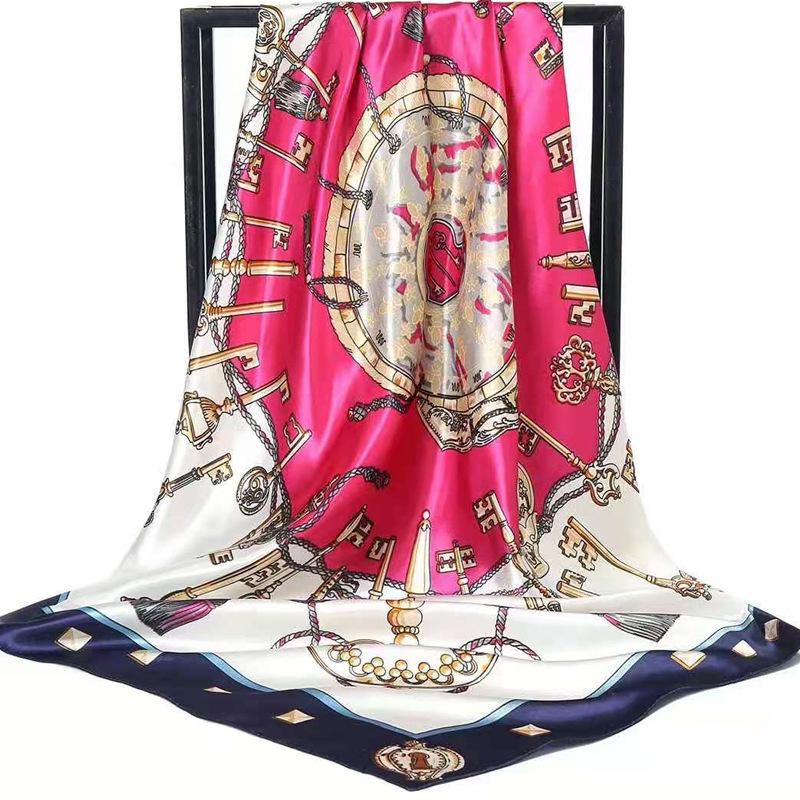 90 Large Silk Scarf for Women - Spring/Autumn Korean Style Satin Neckerchief, Mother's Day Gift