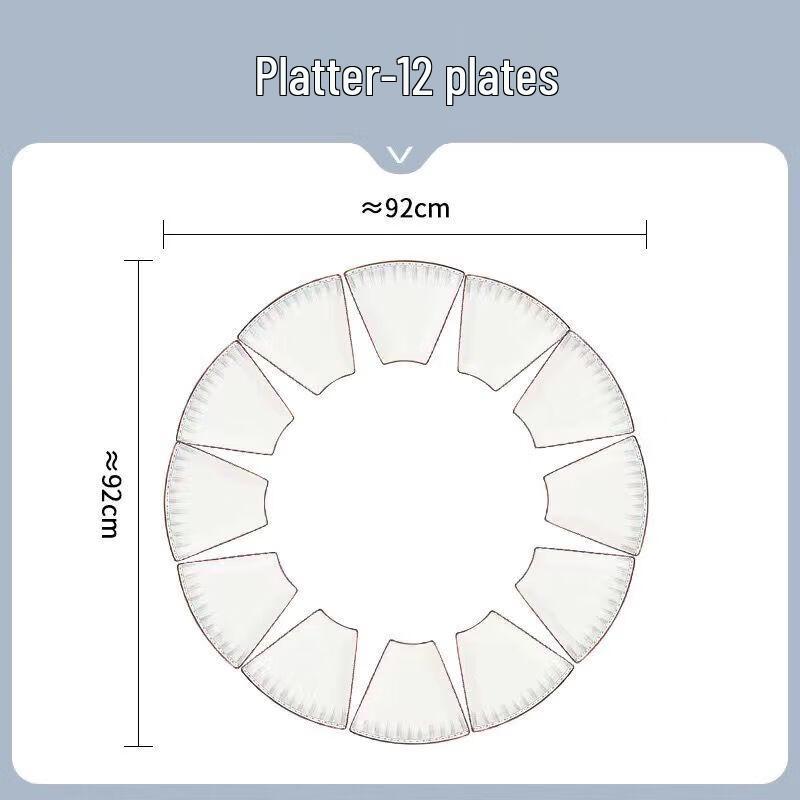 Japanese Style Underglaze Ceramic Dinner Plate Set