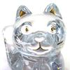 Excellent Baccarat object Lucky Cat clear crystal Women Used
