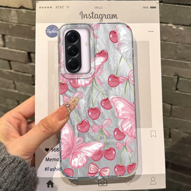 Summer Red Fruit Girls Case For Samsung Galaxy A56 A16 A26 A36 A06 A55 A35 A25 A15 A12 A32 A54 S24 S25 S22 S23 FE Fundas Cover