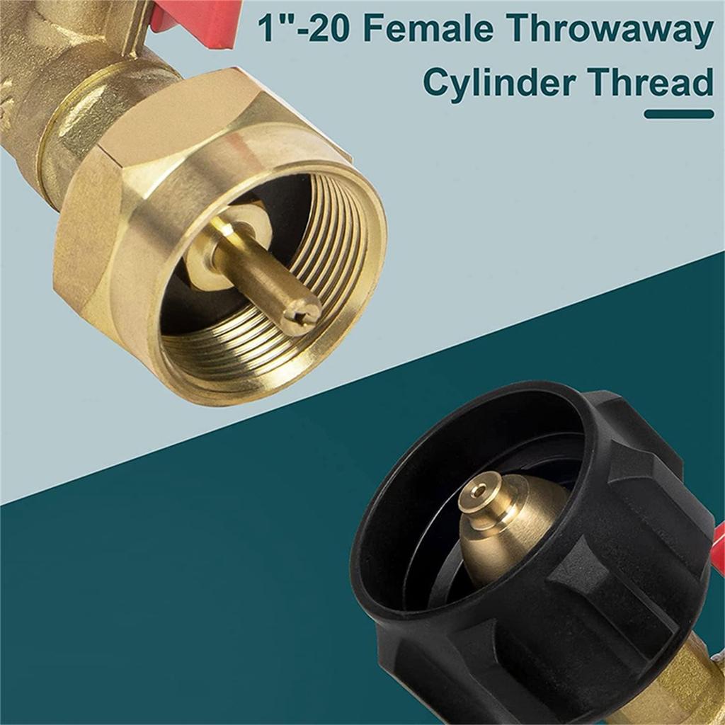 Propane Adapter Fast and Safe Propane Bottle Inflator with Night Glow Gauge Essential Tools for Outdoor Activities