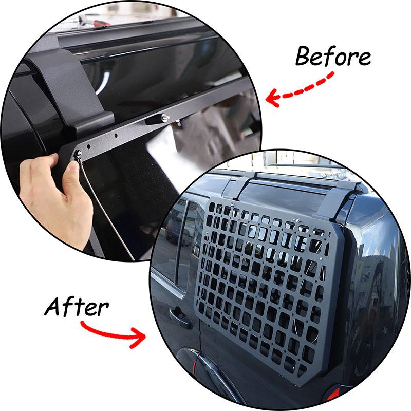 For Land Rover Discovery 4 LR4 2010-1016 Car Rear Window Glass Armor Shelf Storage Racks Foldable Frame Car Exterior Accessories