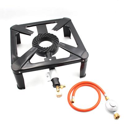 Single Propane Outdoor Burner Cast Iron Stove LPG Gas Cooker for Outdoor Camping BBQ