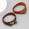 New Arrivals Retro Two Loop Leather Bracelet Men Punk Horseshoe Buckle Wrap Bracelets Creative Jewelry Gift