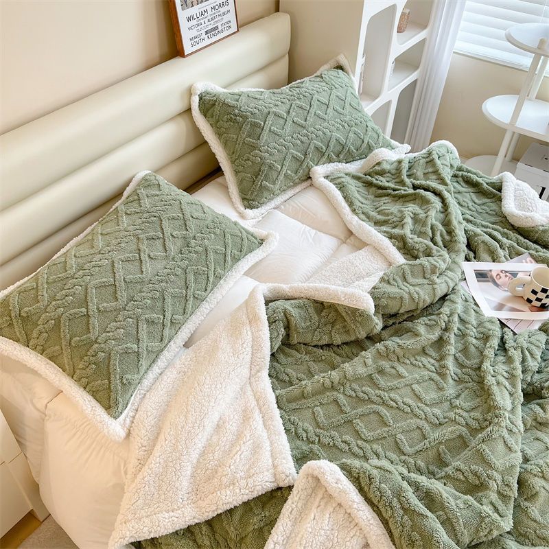 Winter Velvet Pillowcase with High Aesthetic Value, A Pair of Milk Velvet Coral Velvet Pillowcases, 48x74 Dormitory