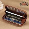 Women RFID Blocking Long Wallet PU Leather Clutch Wallet Large Capacity Zipper Around Wristlet Purse Card Holder Phone Wallet