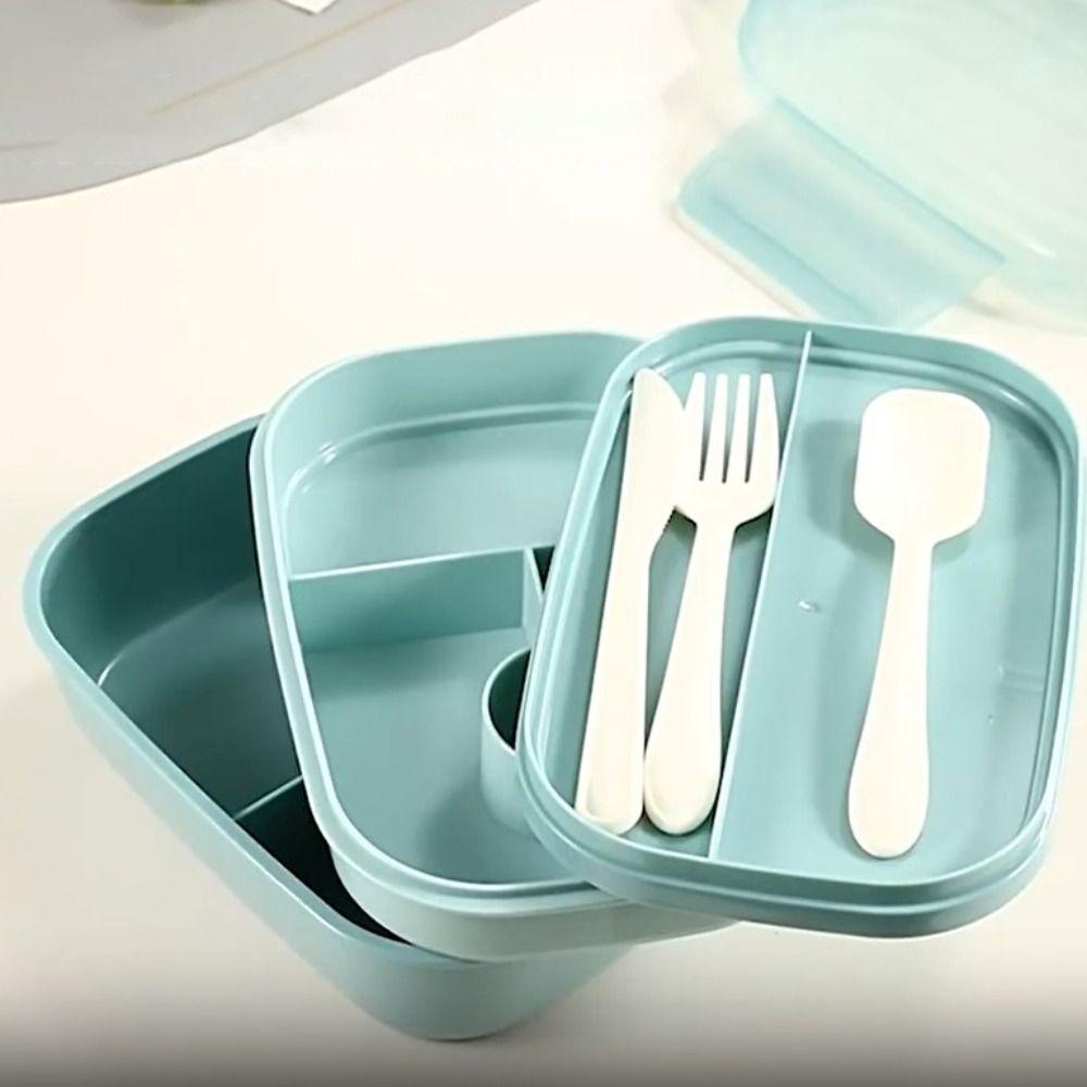 Leak-Proof Lunch Container Heat Resistant Food Storage Box Microwavable Student Lunchbox  Snack