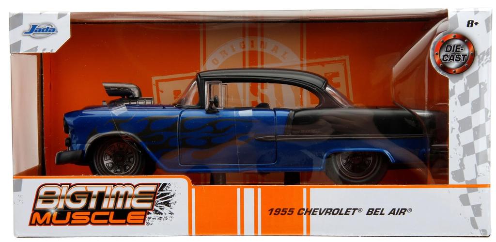 Kyosho Jada Toys 1/24 Scale 1955 Chevy Bel Air Blue/Black Finished Product