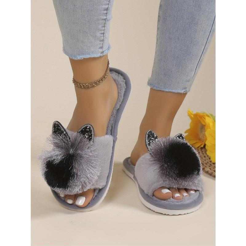 Women's All-Season Slip-On Moccasin Slippers with Plush Faux Fur-Like Lining & Arch - Soft EVA Cushioned Insole, Slip- Sole, Cozy Indoor/ House