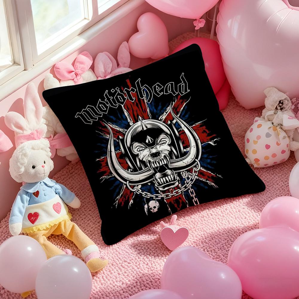 Cool M-MotorheadeS Pillow Case Soft Plush Fabric Double-Sided Printed Cushion Cover Warm Winter Sofa Pillow Case