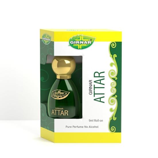 Girnar Attar 9ml | Non-Alcoholic Premium Concentrated Perfume | Rose, Saffron, Oud Shanaya, Agarwood, Caramel & Woody Scent