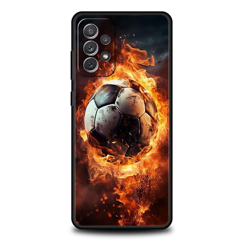 Case For Samsung A15 A13 A51 A71 A41 A31 A21S A03S A05 A12 A32 A52 A23 A25 A33 A53 A73 5G Cover Football Passion Soccer Ball
