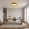 Rund LED-taklampa 40 cm neutralvit 24W modern Rund LED-taklampa svart 40 cm - varmvit