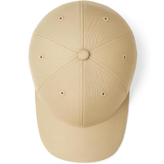 Bless International Premium Cotton Baseball Caps for Men & Women (Beige Color)
