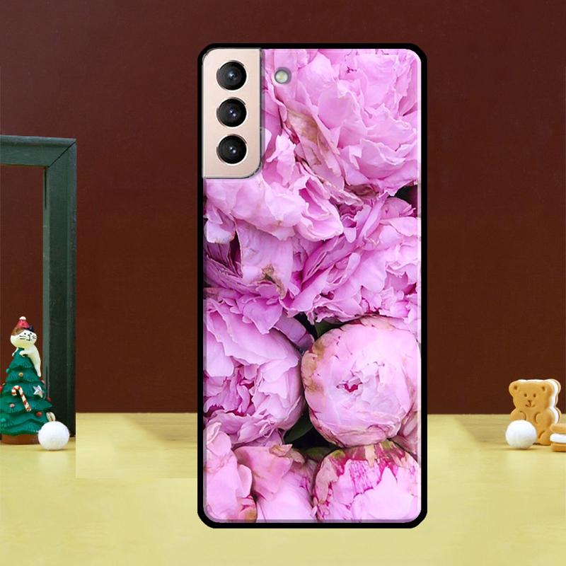 Peonies Beautiful Flower Fundas For Samsung Galaxy S23 S20 FE S21 FE S22 Ultra Note 20 S10e S8 S9 S10 Note 10 Plus Case