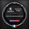 Car Steering Wheel Cover Breathable Anti Slip PU Leather Steering Cover For Peugeot 308 408 508 RCZ 208 3008 2008 206 207 108 406 407 408 206 207 208