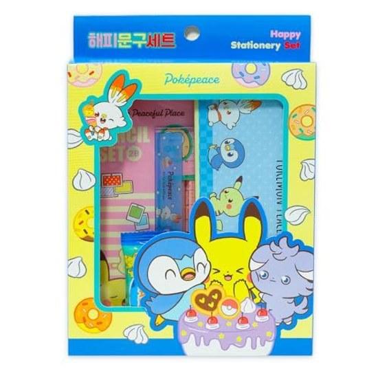 Pokemon Stationery Set School - Pikachu Pencil Mini Ruler Holder Stickers More Art Kids Boys Girls (styles May Vary) 6 Essential Items Pikachus Term