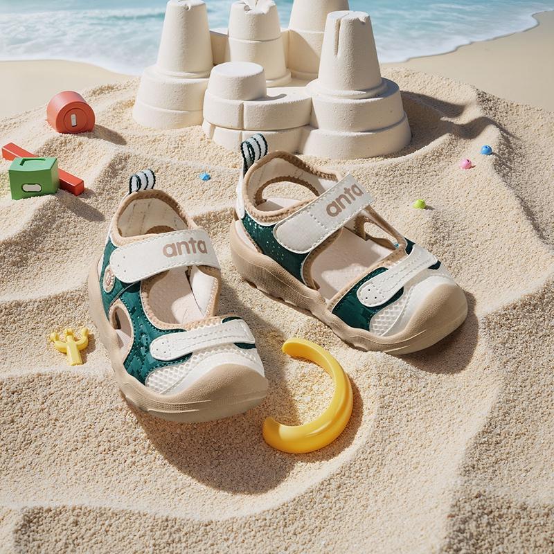 Anta Comfortable Trendy Versatile Velcro Hollow Beach Shoes Lightweight Shock Absorbing Breathable Non-Slip Anti-Kick Low-Top Walking Shoes A12520036