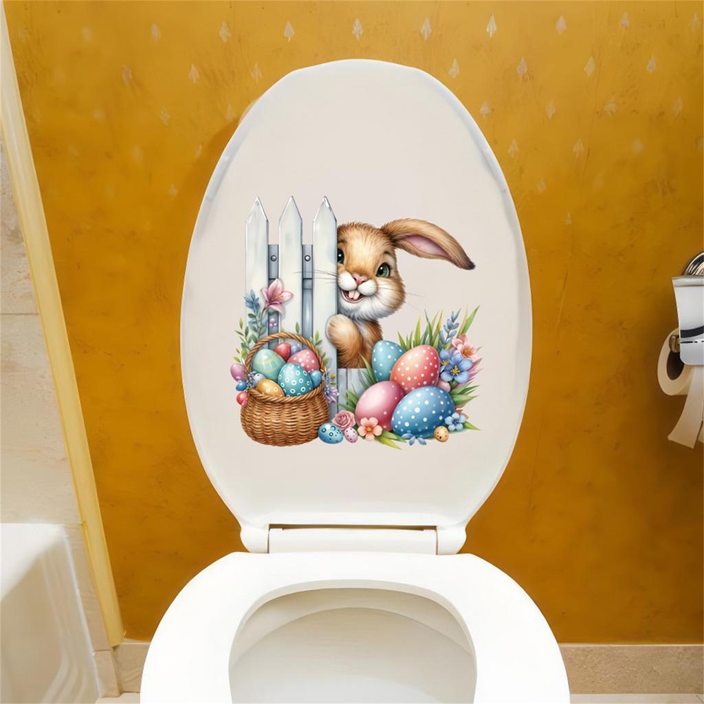 Easter Themed Easter Egg Wall Stickers, Wall Decorations, Holiday Decoration Stickers, PVC Self-adhesive Stickers
