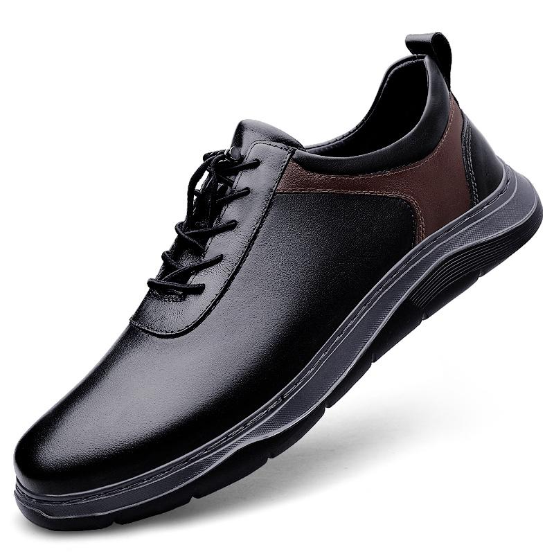 

Fashion Stylish Men s Sneakers Genuine Leather Men s Walking Shoes Comfort Man Formal Casual Shoes Wedding Party Office Business Shoes 45 чёрный