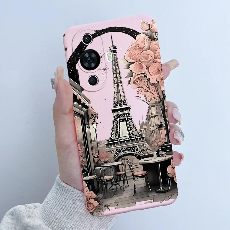 For Huawei Nova 12s Case FOA-LX9 Flower Girl Design Soft Silicone Cover For Huawei Nova 11 Nova11 Pro Ultra Nova12s Phone Cases